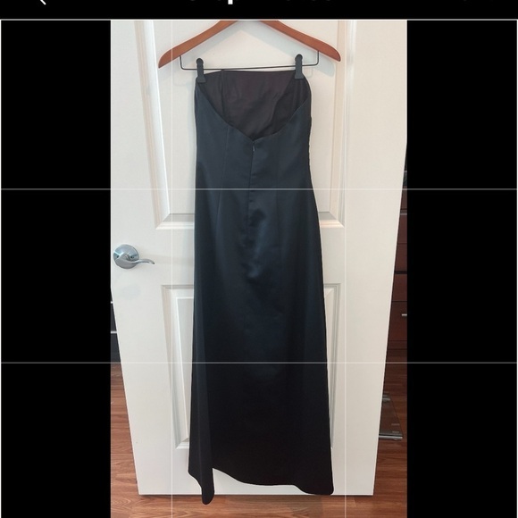 ABS Evening Allen Schwartz Strapless Black Gown - Picture 11 of 16